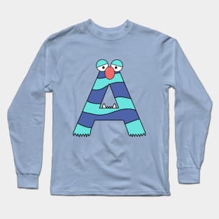 Initial A - Monster Letters Long Sleeve T-Shirt